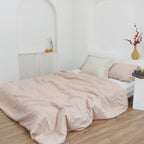 Coral Bamboo Linen Bedding Sets