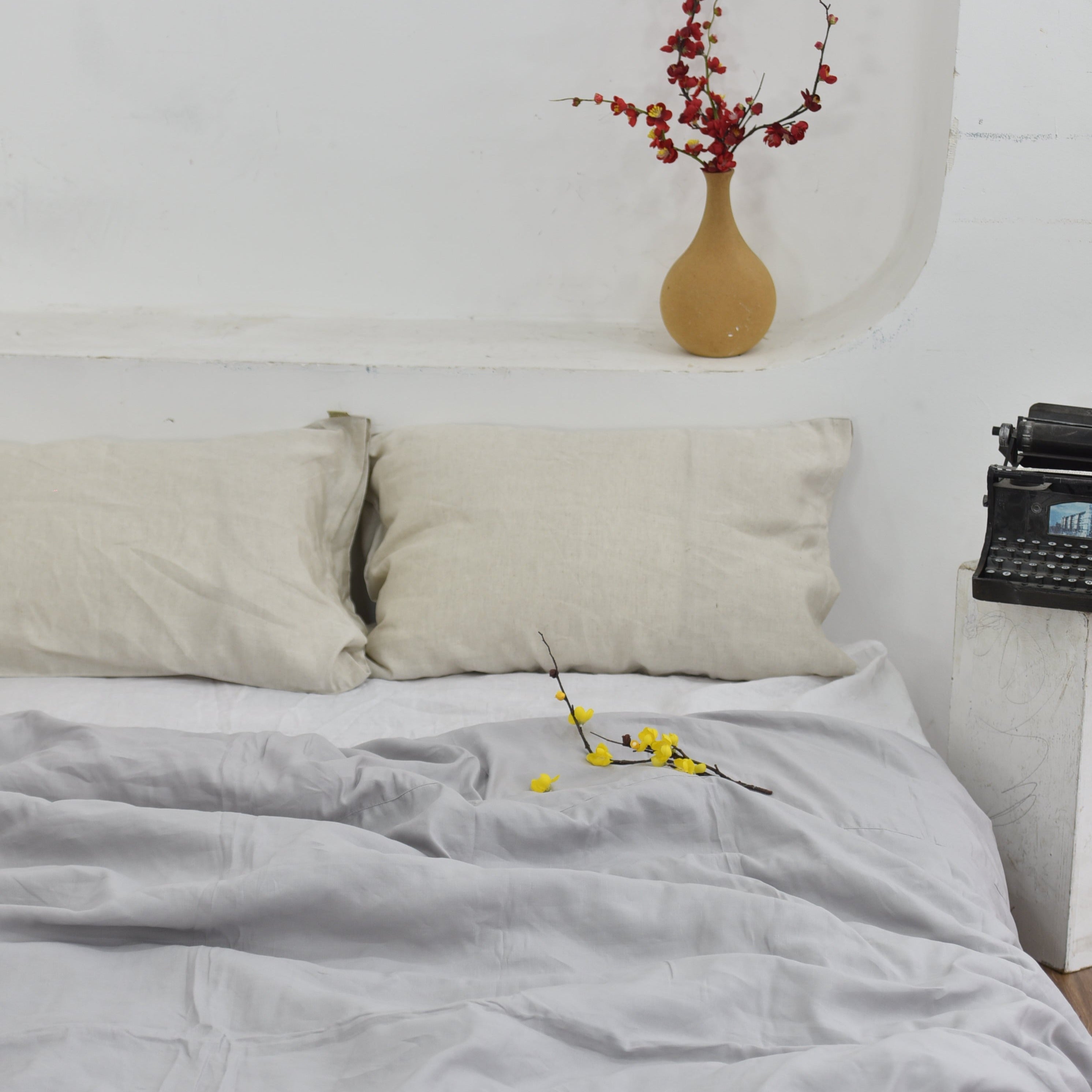 Smoke Bamboo Linen Sheet Sets - 48