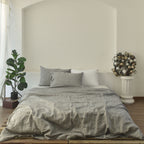 Gray French Linen Bedding Sets (4 pieces) - Yarn Dyeing
