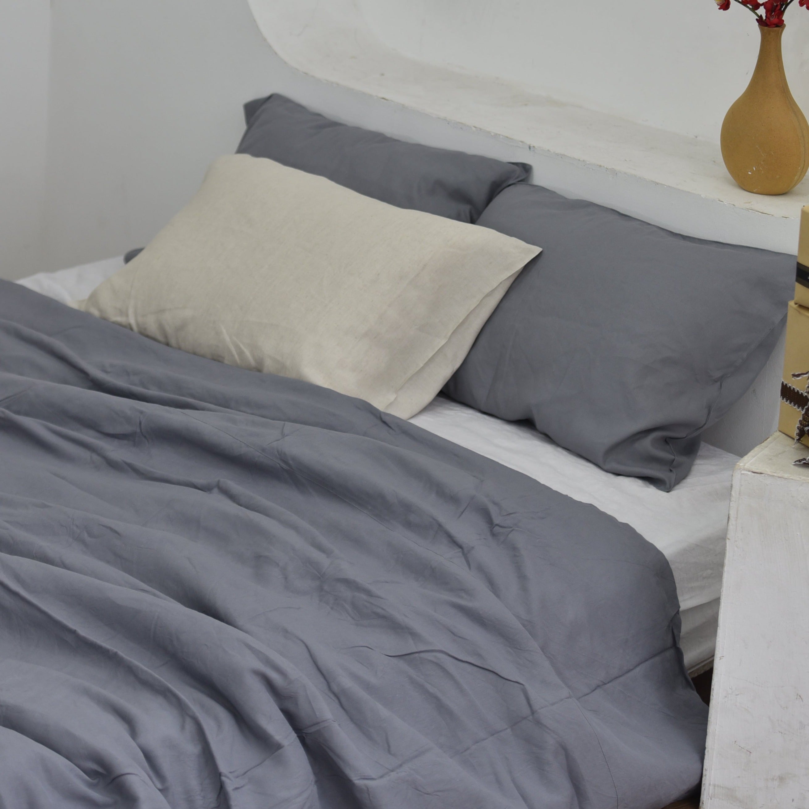 Denim Bamboo Linen Pillowcases