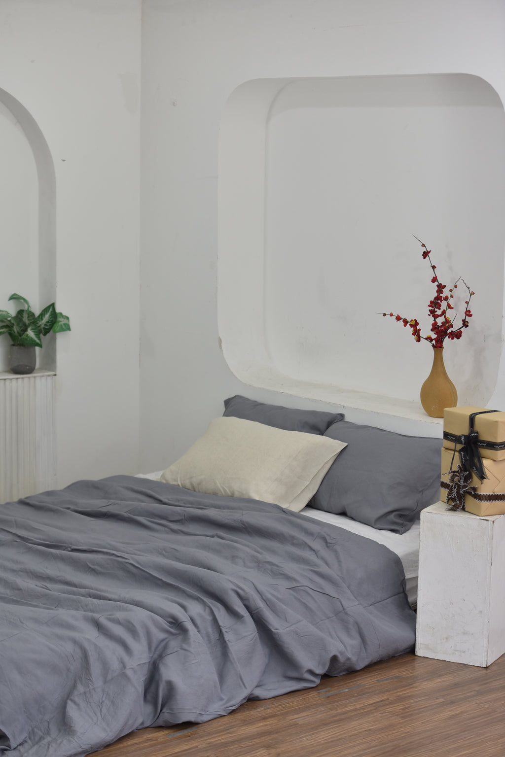 Bamboo Linen Duvet Cover - Denim