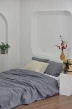 Bamboo Linen Duvet Cover - Denim