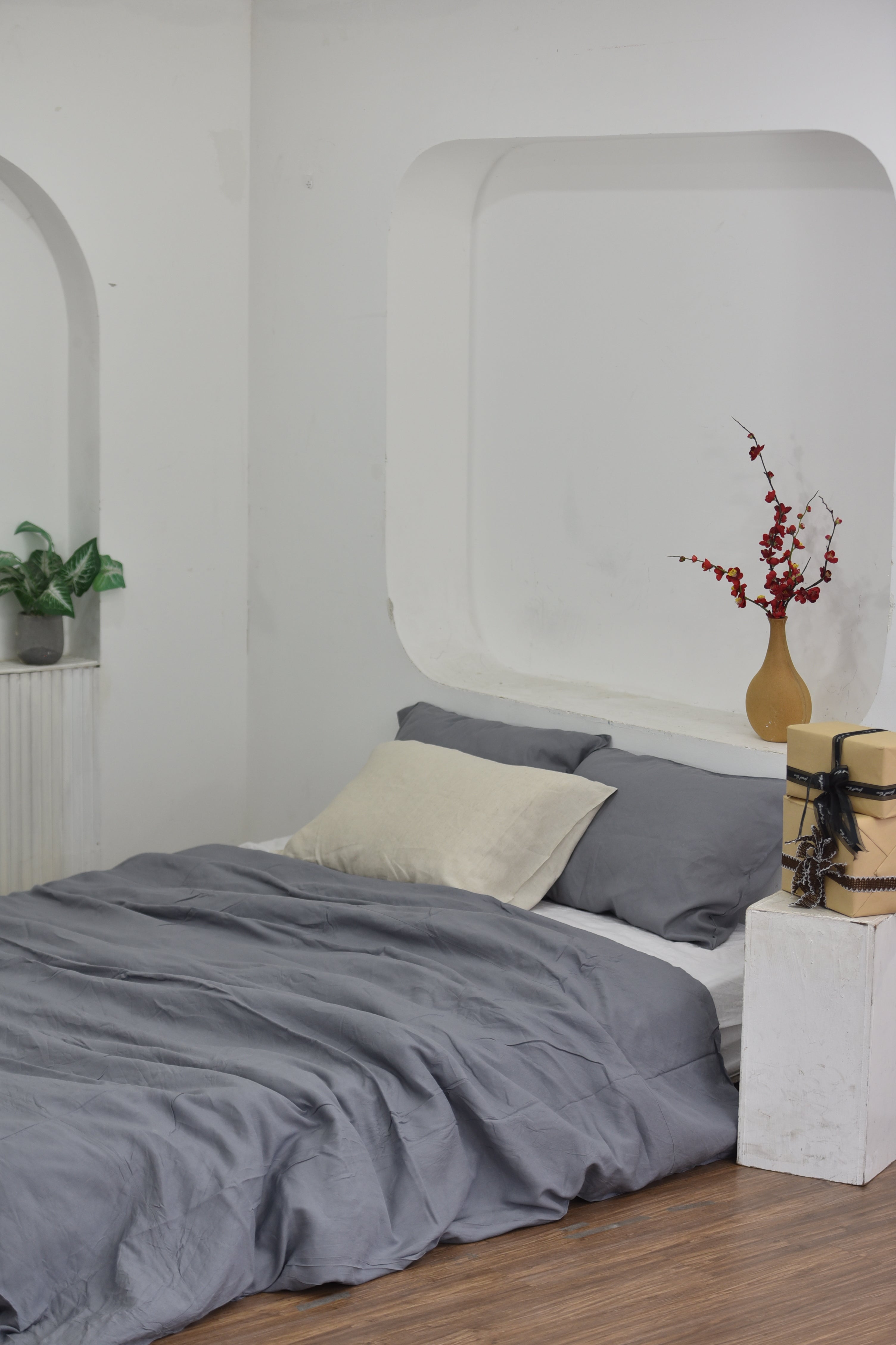 Bamboo Linen Duvet Cover - Denim