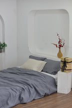 Bamboo Linen Duvet Cover - Denim