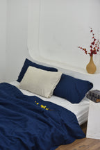 Bamboo Linen Duvet Cover - Indigo