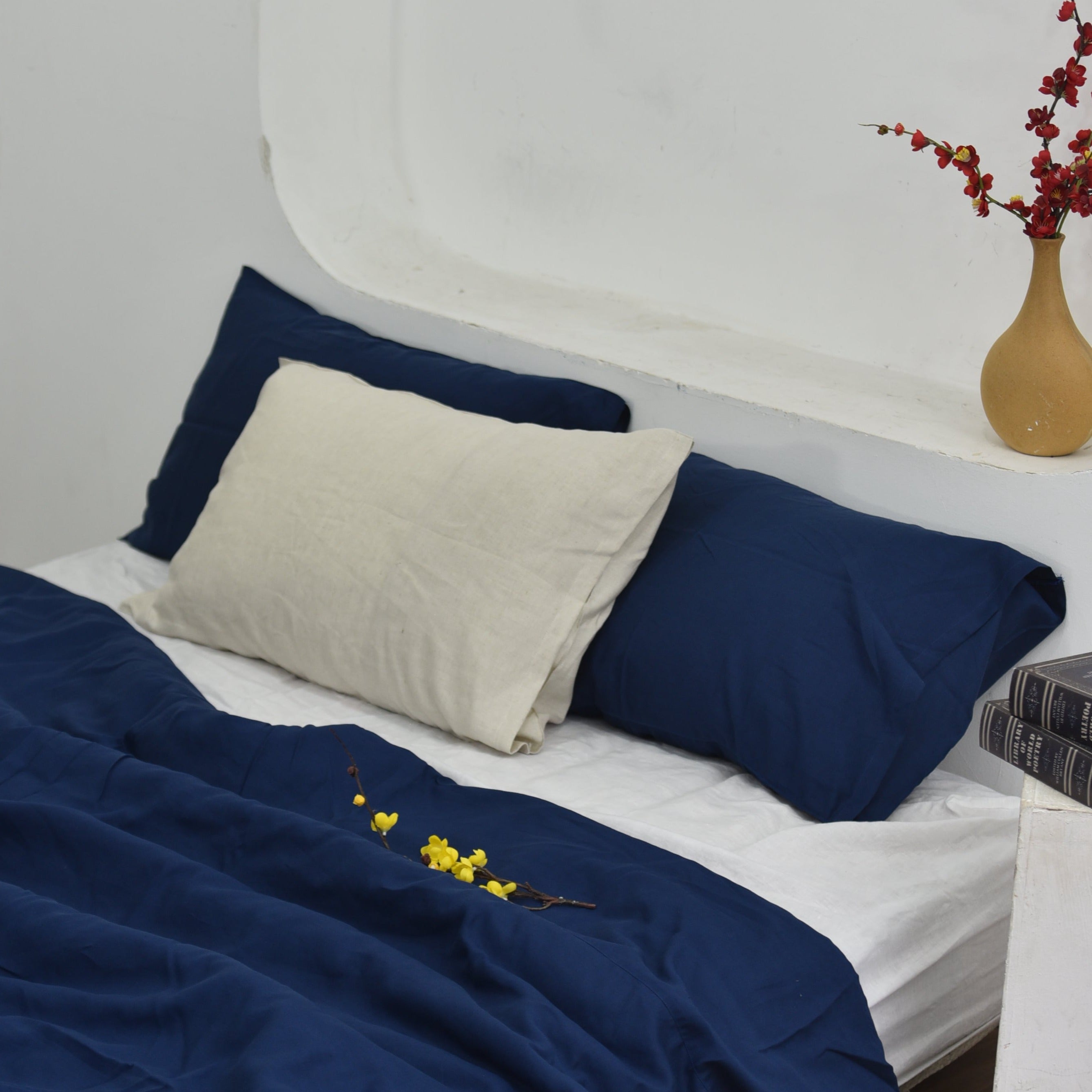 Bamboo Linen Pillowcases - Berry