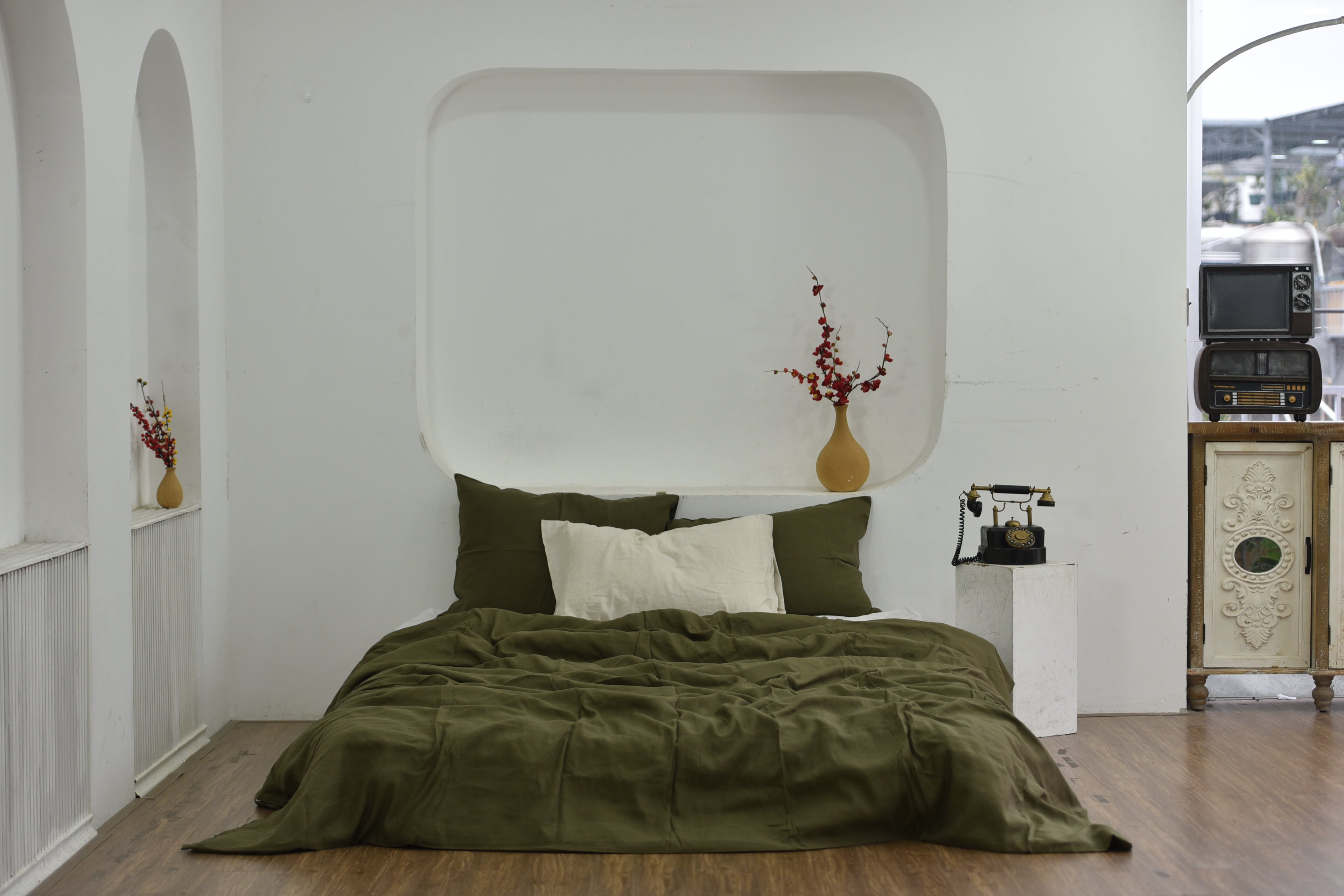 Bamboo Linen Duvet Cover - Juniper