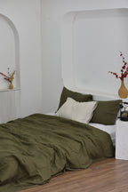 Bamboo Linen Duvet Cover - Juniper