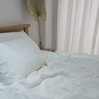 White Bamboo Linen Bedding Sets