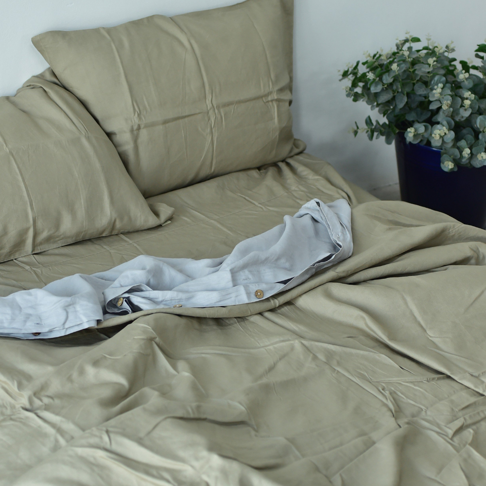 Bamboo Linen Duvet Cover - Sand