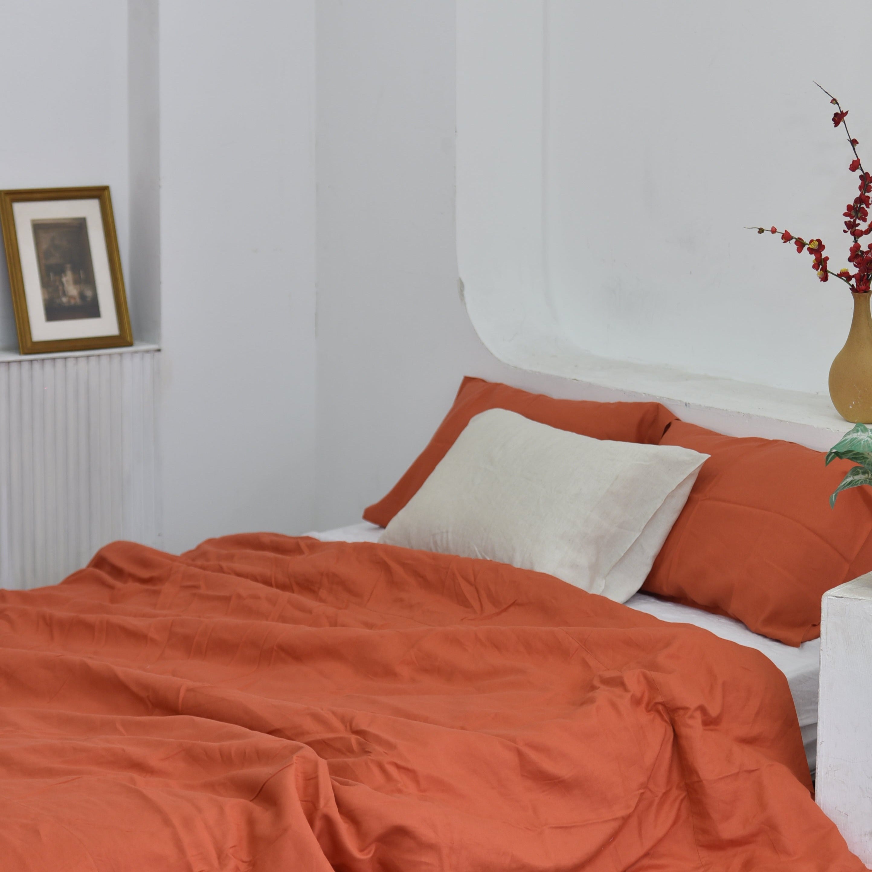 Squash Bamboo Linen Duvet Cover Sets 37