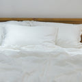 White Bamboo Linen Duvet Cover
