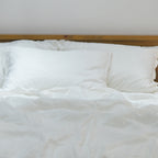 White Bamboo Linen Duvet Cover Sets