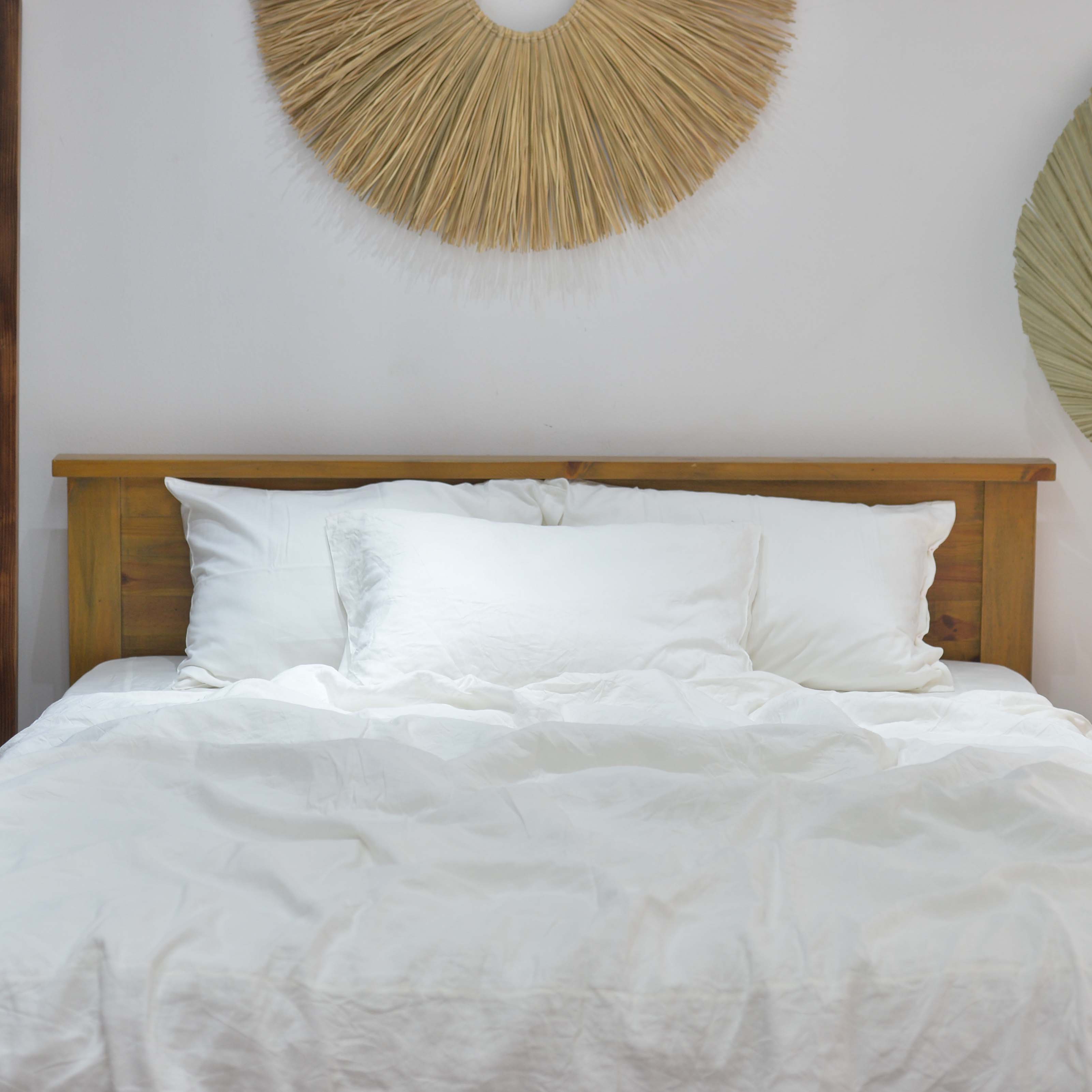White Bamboo Linen Duvet Cover Sets