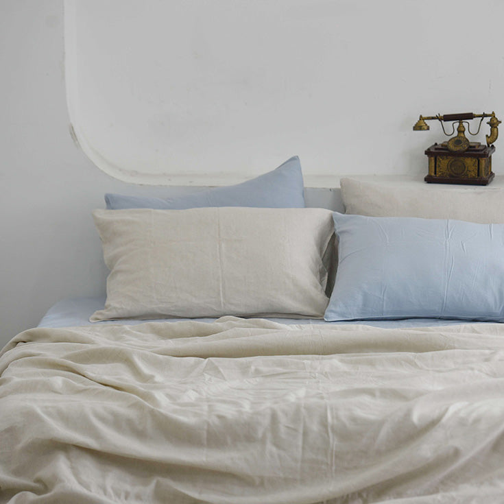 Rice Bamboo Linen Duvet Cover Sets 03