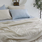 Bamboo Linen Duvet Cover - Rice