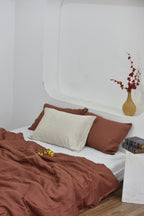 Brick Bamboo Linen Duvet Cover 51
