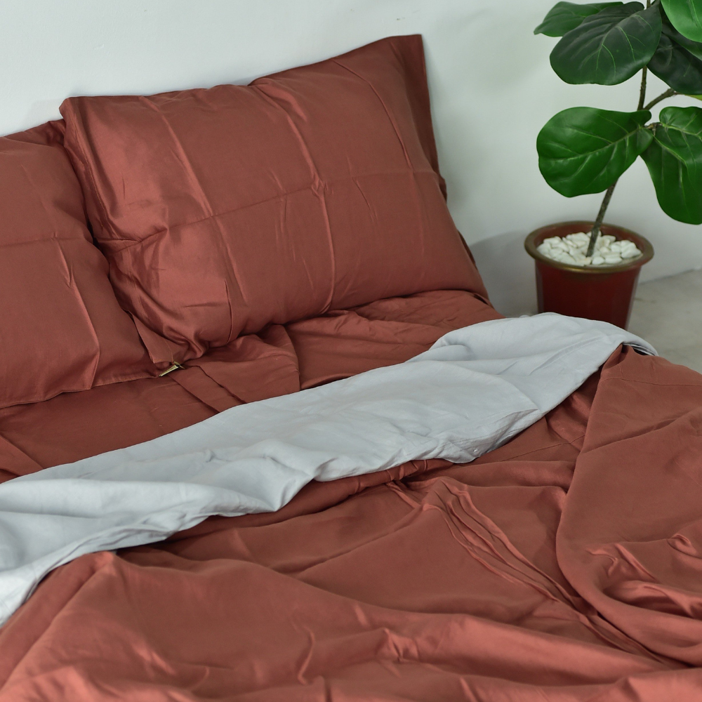 Brick Bamboo Linen Bedding Sets