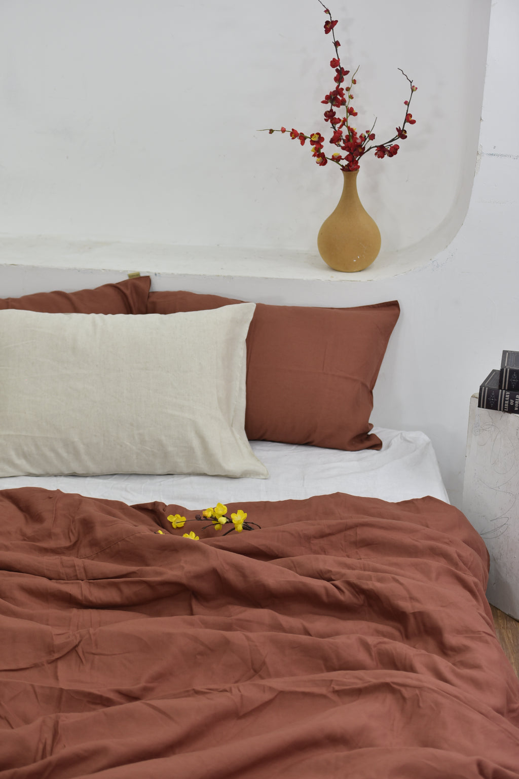 Brick Bamboo Linen Duvet Cover 51