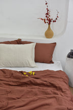 Brick Bamboo Linen Duvet Cover 51