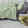 Avocado French Linen Duvet Cover - Plain Dyeing 10