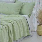 Avocado French Linen Duvet Cover - Plain Dyeing 10