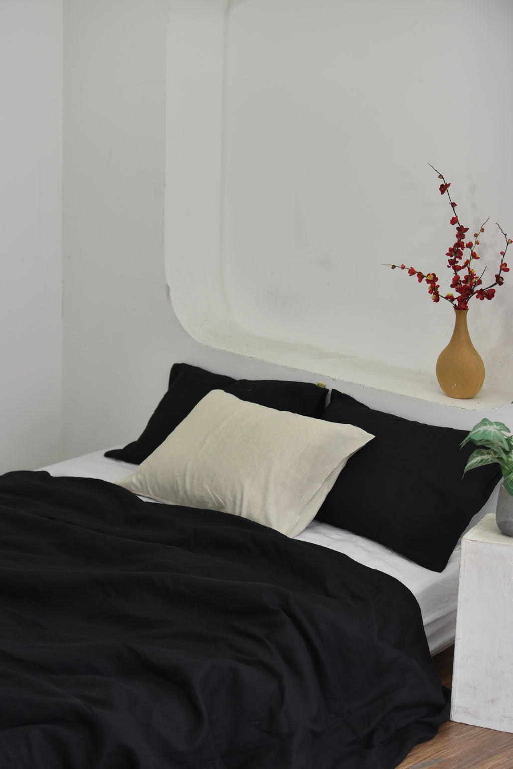 Bamboo Linen Duvet Cover - Ink