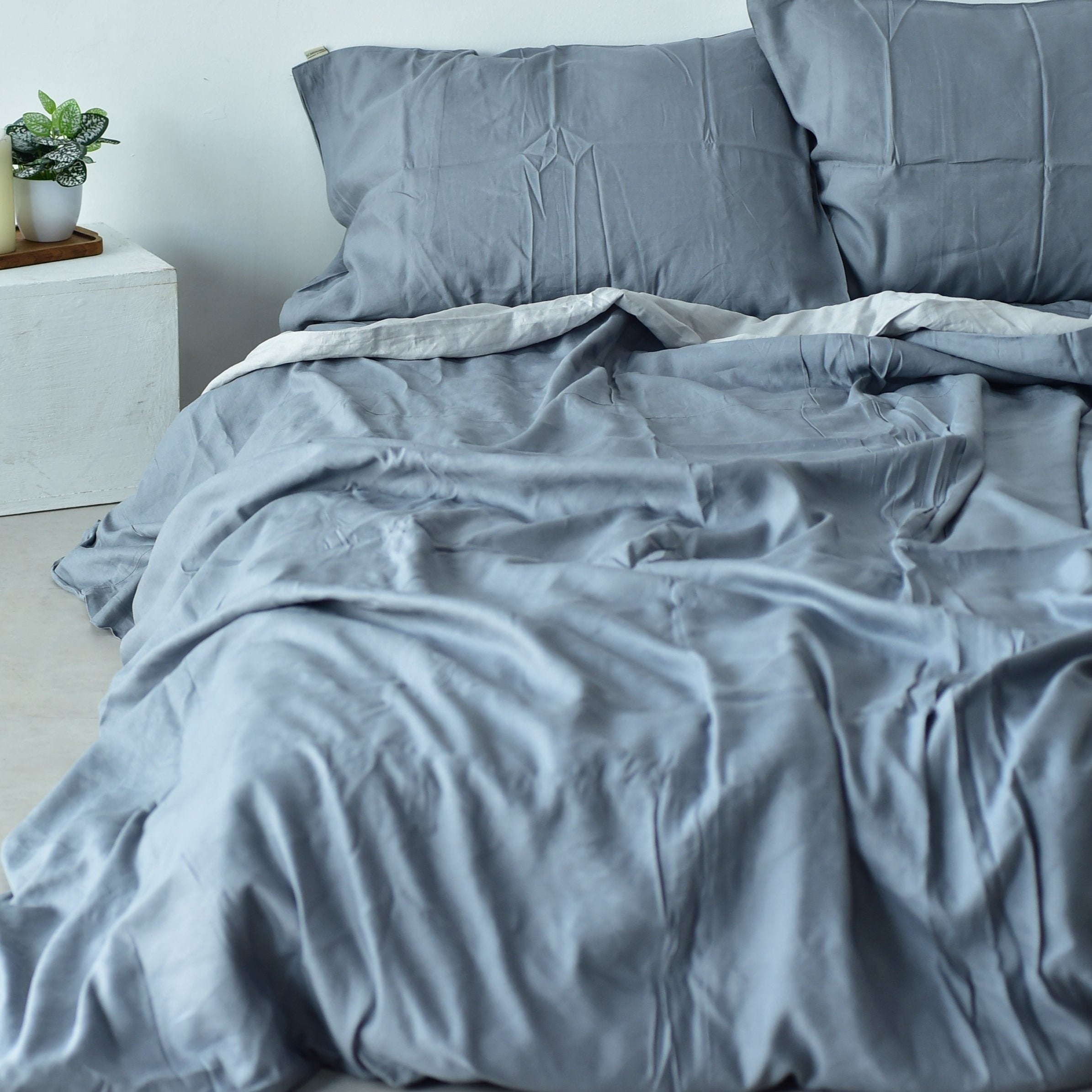 Bamboo Linen Duvet Cover - Flint