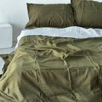 Bamboo Linen Duvet Cover - Seaweed