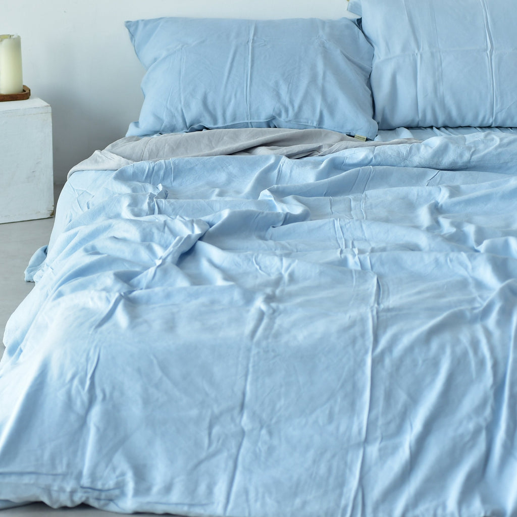 Bamboo Linen Duvet Cover - Pale