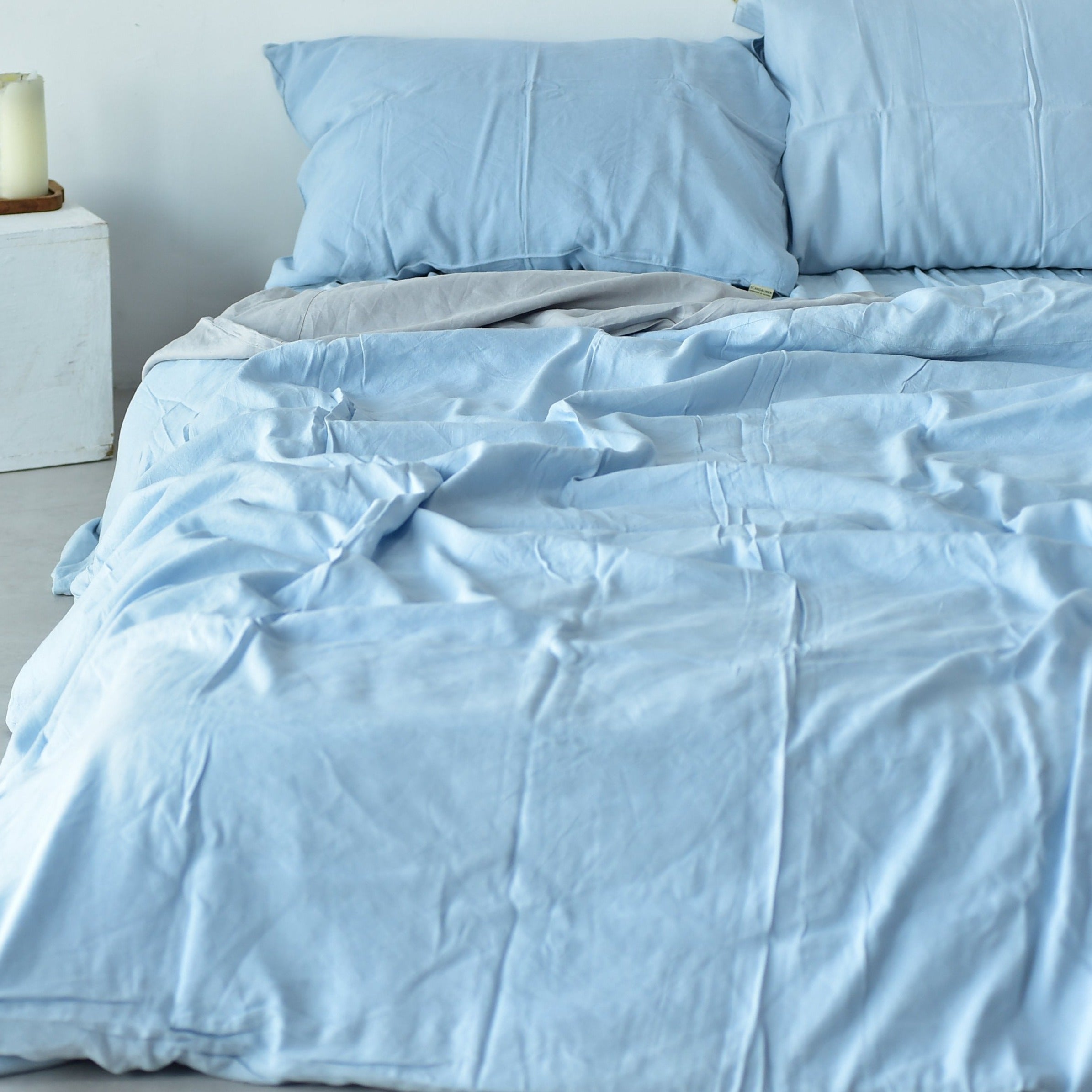 Bamboo Linen Duvet Cover - Pale