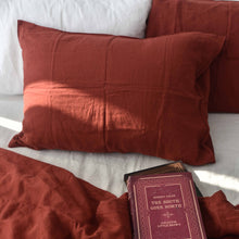 Load image into Gallery viewer, Red French Linen Pillowcase - Plain Dyeing 27

