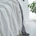 Striped French Linen Duvet Cover+2 Pillowcases Set - Yarn Dyeing 49