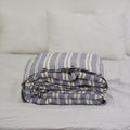 Wide Striped French Linen Duvet Cover - Yarn Dyeing 55