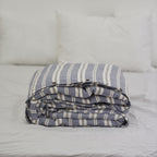 Wide Striped French Linen Duvet Cover - Yarn Dyeing 55