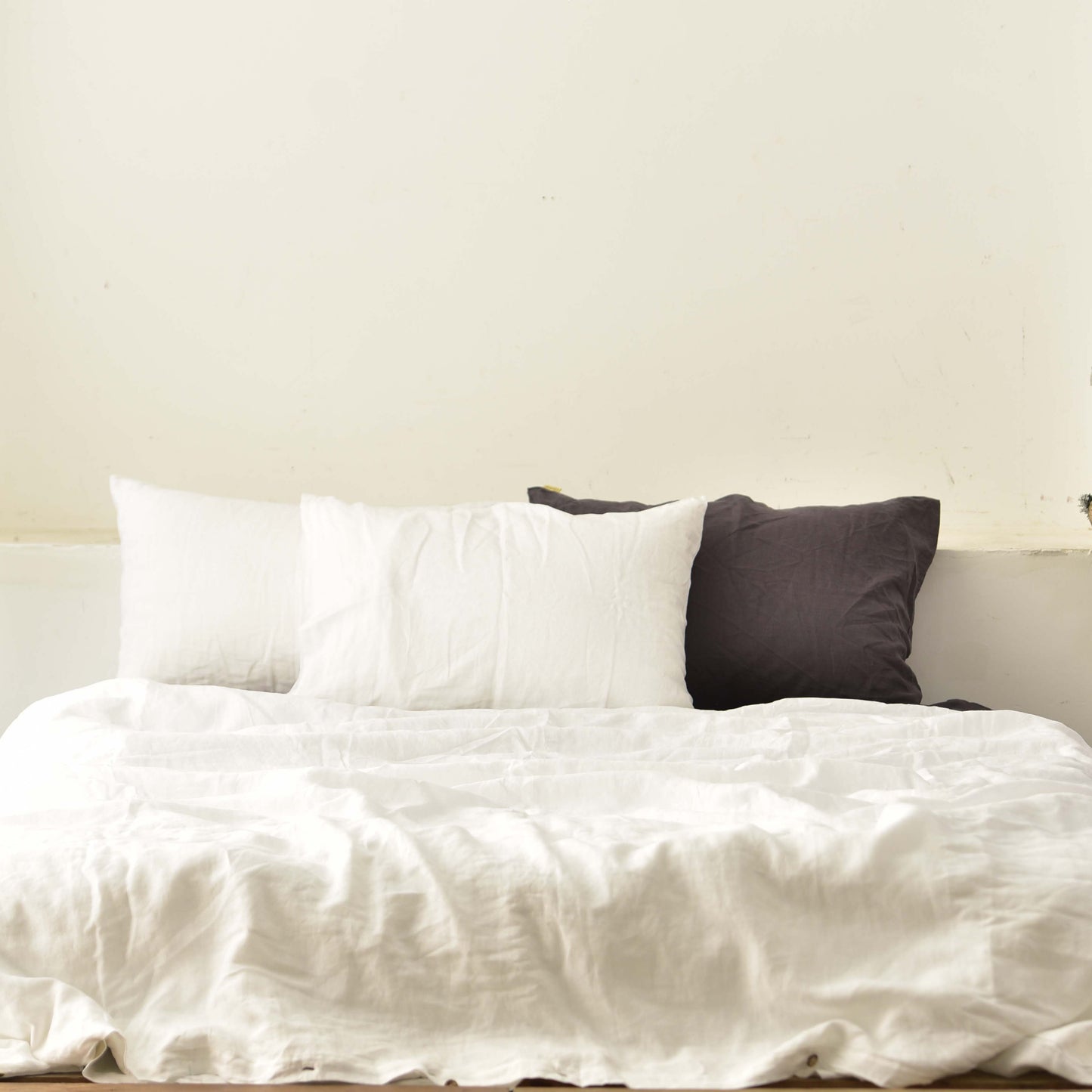 White French Linen Pillowcase - Plain Dyeing 05