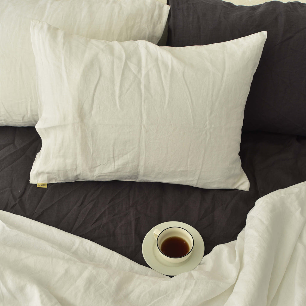 White French Linen Pillowcase - Plain Dyeing 05
