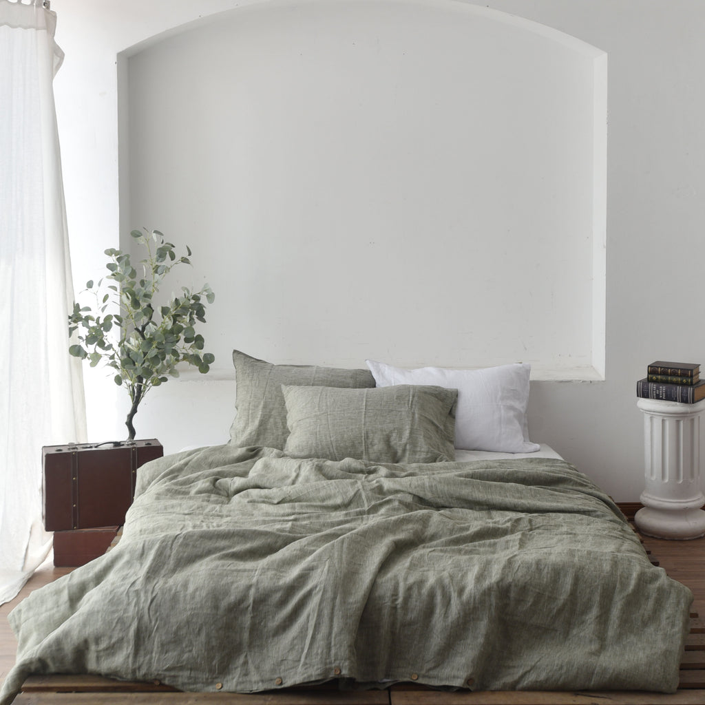 Asparagus French  Bedding Sets (4 pieces) - Yarn Dyeing