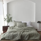 Asparagus French  Bedding Sets (4 pieces) - Yarn Dyeing