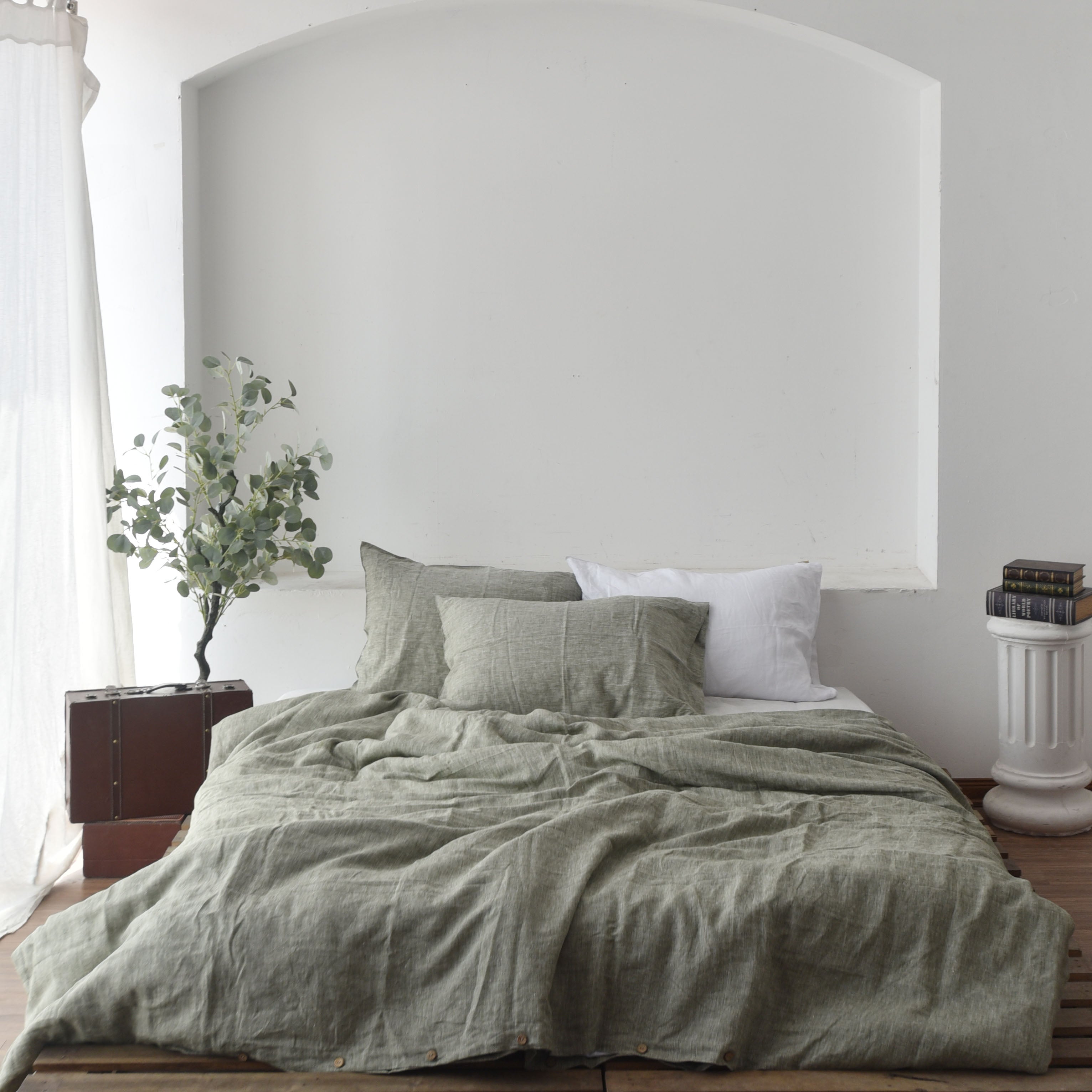 Asparagus French  Bedding Sets (4 pieces) - Yarn Dyeing