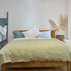 Avocado French Linen Bedding Sets (4 pieces) - Plain Dyeing