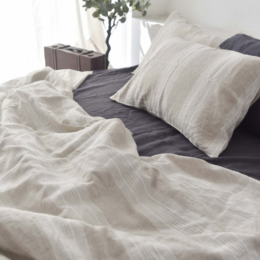 Big Striped French Linen Pillowcase - Yarn Dyeing 61