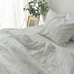 Black Striped French Linen Duvet Cover - Yarn Dyeing 59