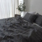 Dark French Linen Duvet Cover - Plain Dyeing 08