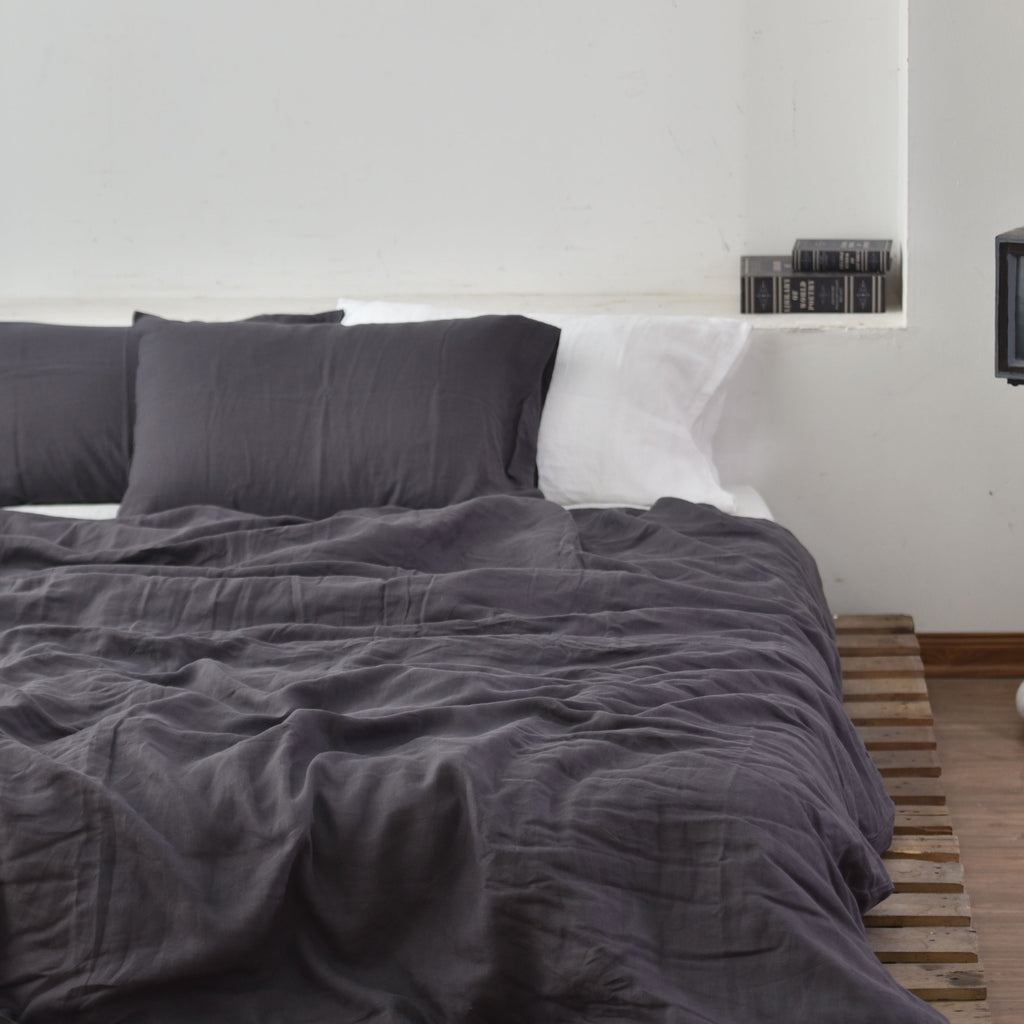 Mint French Linen Bedding Sets (4 pieces) - Plain Dyeing