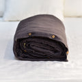 Dark French Linen Duvet Cover - Plain Dyeing 08