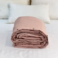 Dusty Pink French Linen Duvet Cover - Plain Dyeing 33