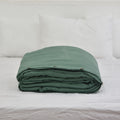 Green French Linen Duvet Cover - Plain Dyeing 25