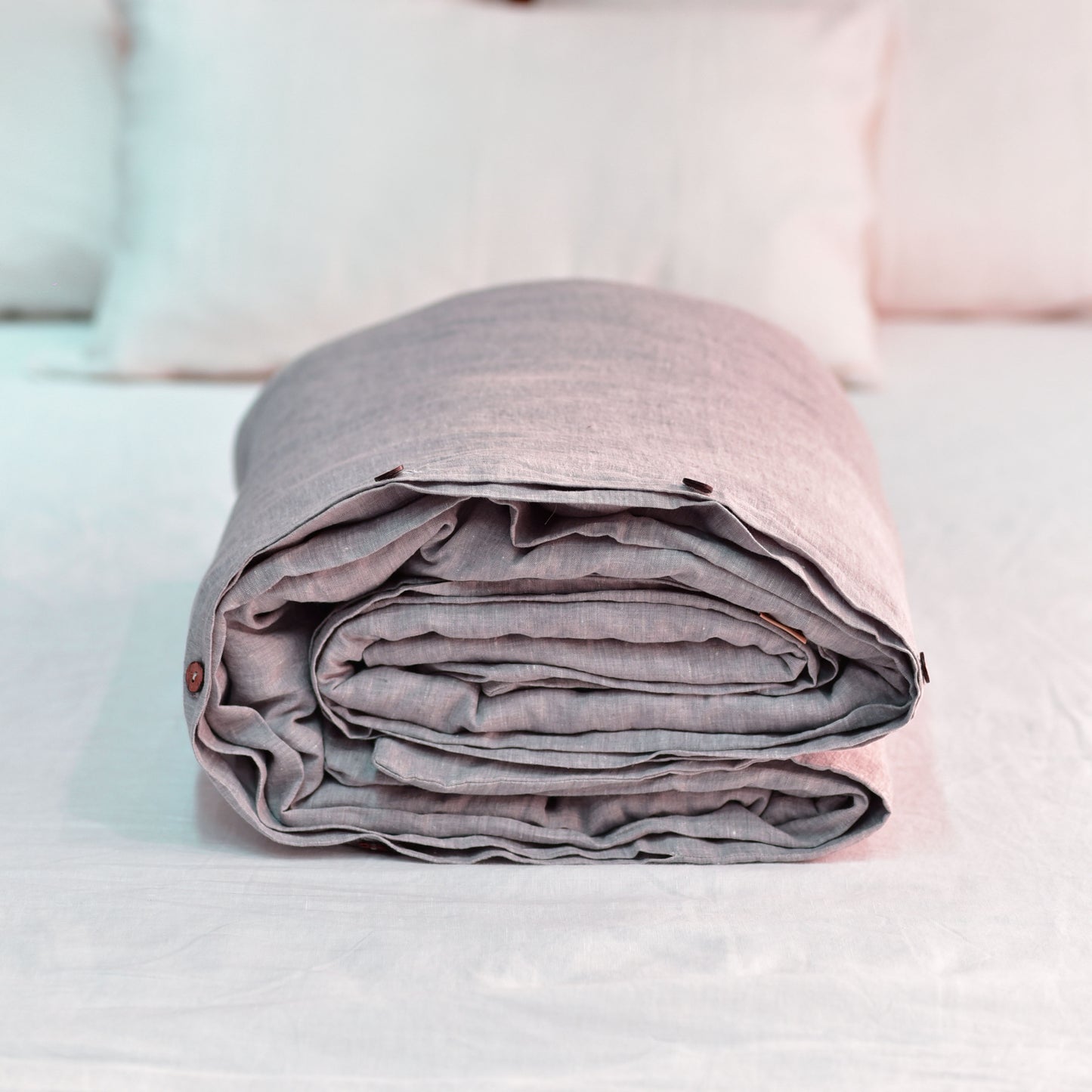 Light Purple French Linen Duvet Cover - Yarn Dyeing 47