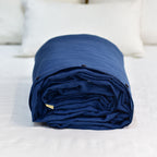 Navy French Linen Duvet Cover - Plain Dyeing 12